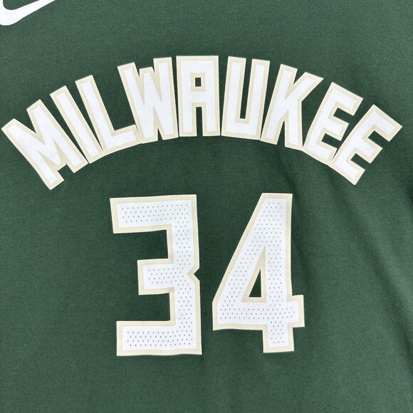 Nike Milwaukee 34 ANTETOKOUNMPO NBA T-Shirt Size Small Dri-Fit - Picture 5 of 12